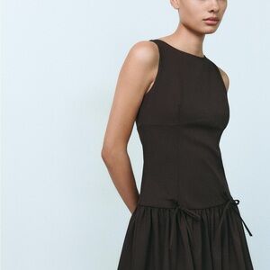 Zara Elegant Black Sleeveless Dress // Size M